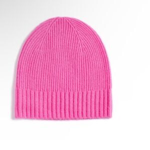 NORDSTROM  WOMENS CASHMERE KNIT BEANIE HOT PINK NWT